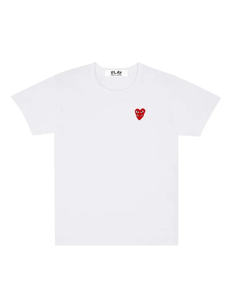 Футболка Comme des Garçons PLAY Double Heart T-Shirt 'White'