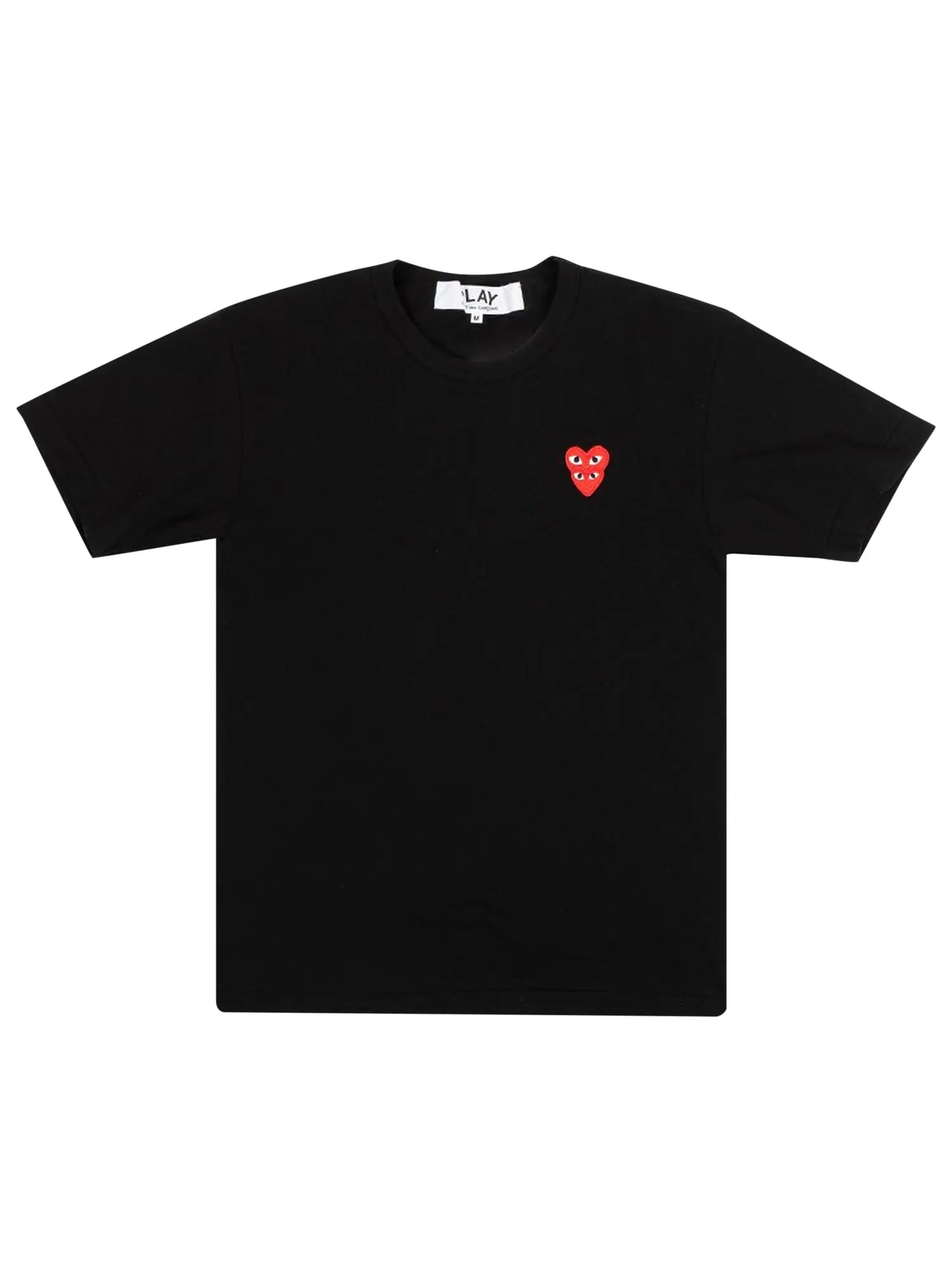 Футболка Comme des Garçons PLAY с двойным сердечком — изображение 1 из 2, черный