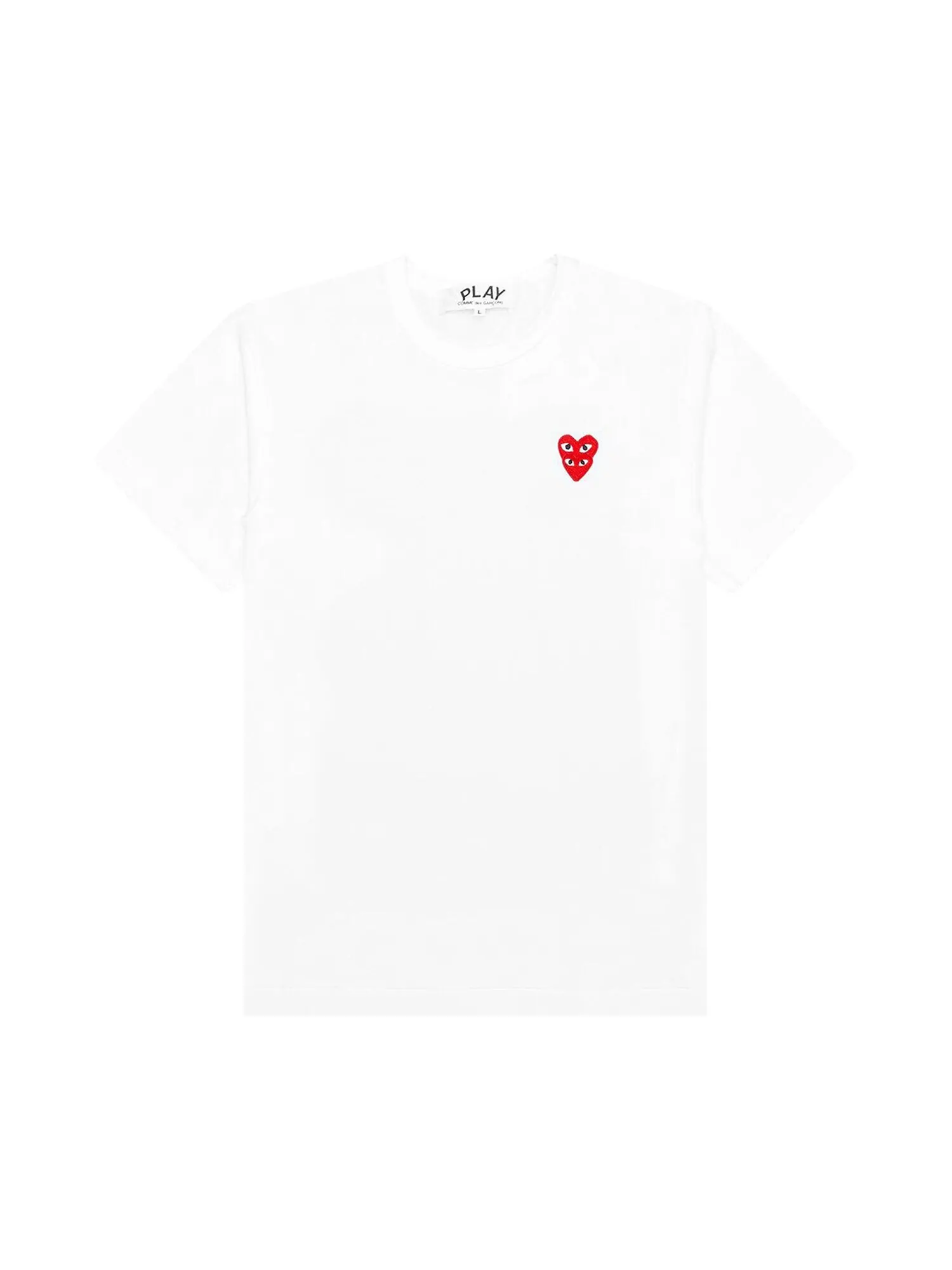 Футболка Comme des Garçons PLAY с двойным сердечком — изображение 1 из 1, белый