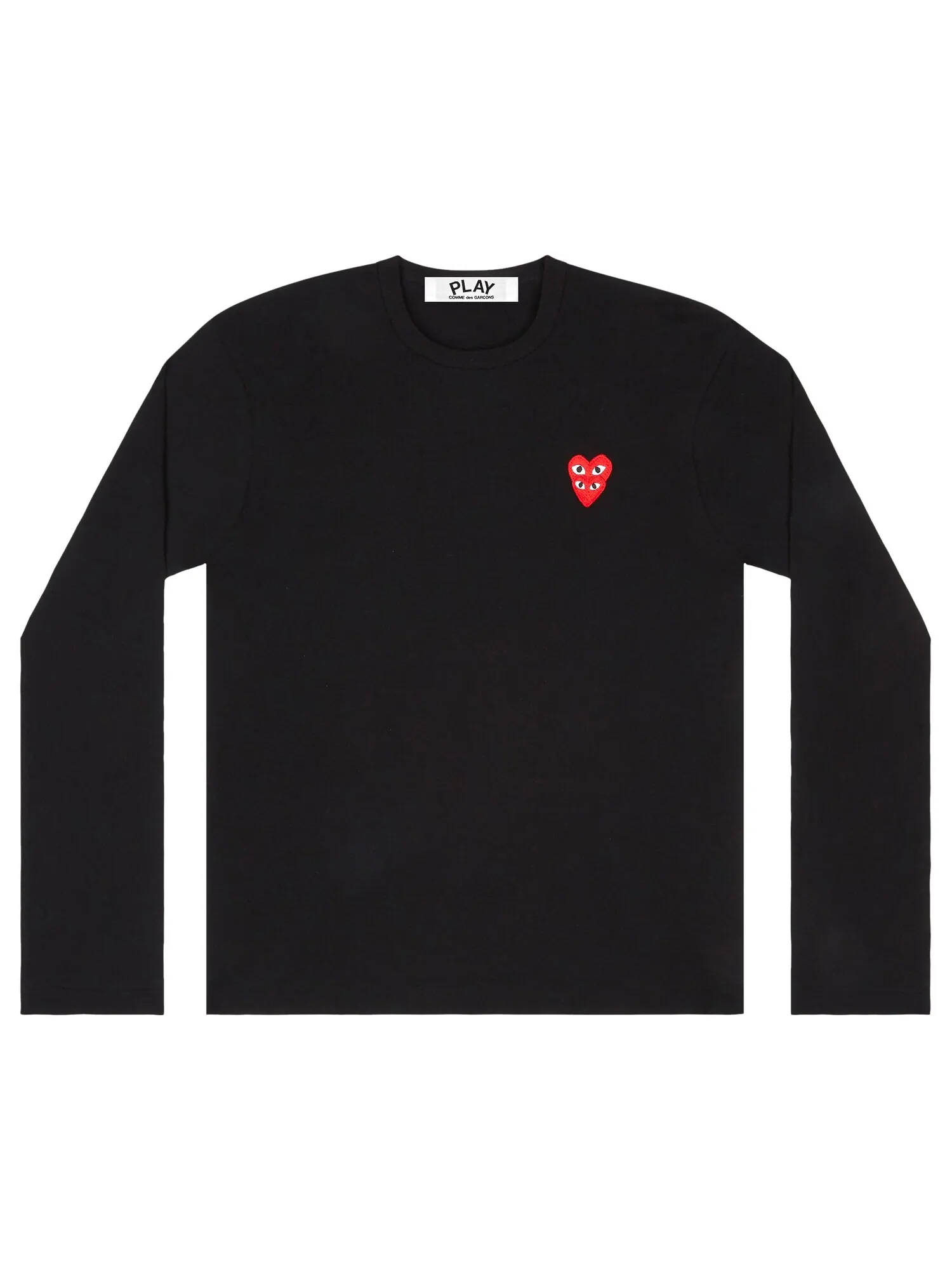 Лонгслив Comme des Garçons PLAY с двойным сердцем — изображение 1 из 2, черный