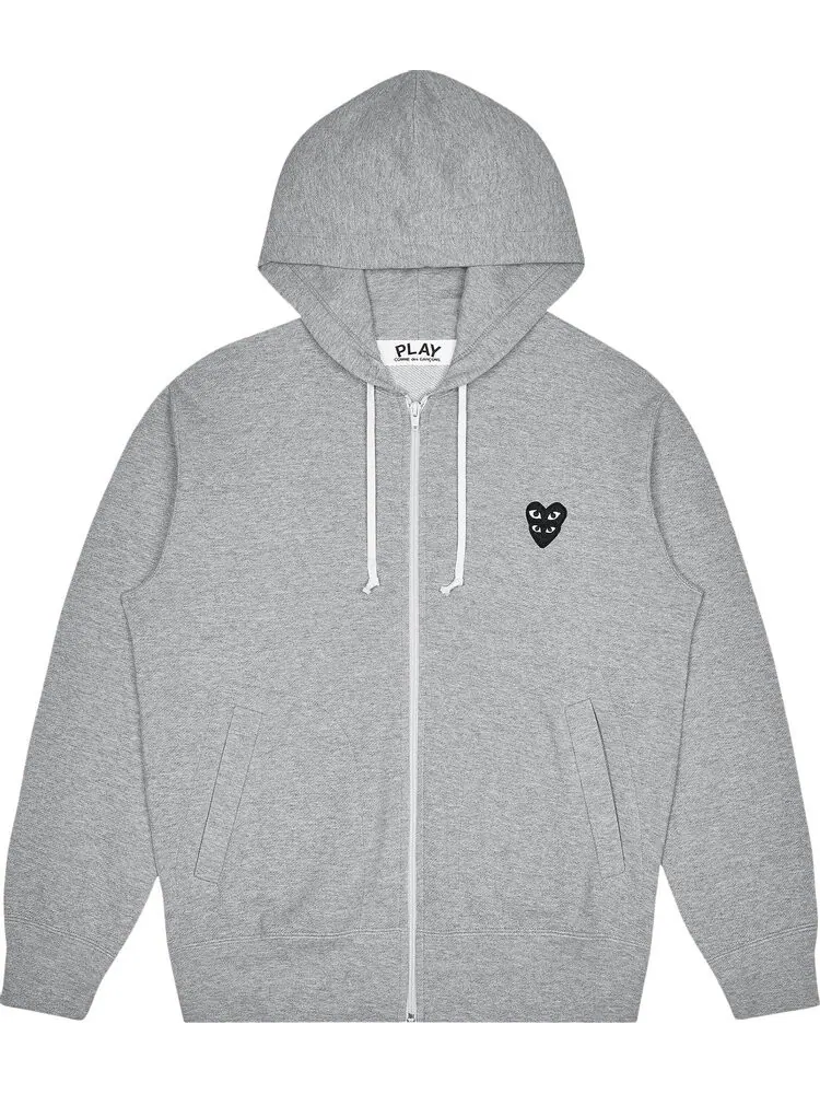 Толстовка Comme des Garçons PLAY Stacked Heart Hooded Sweatshirt 'Grey'