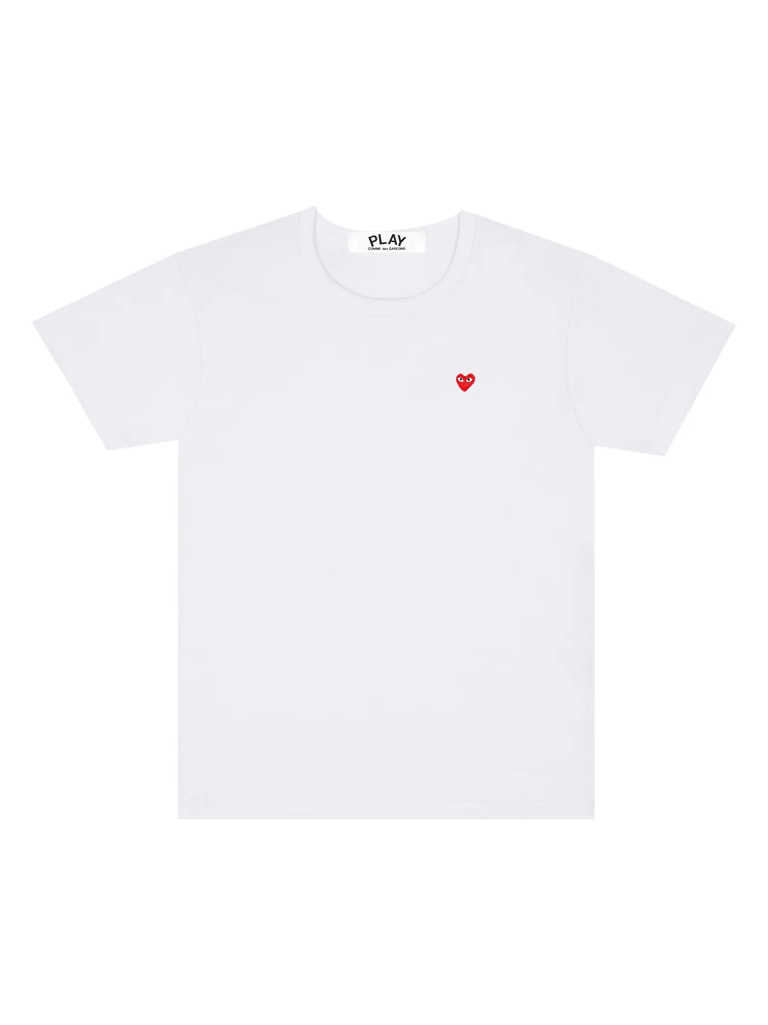 Футболка Comme des Garçons PLAY с маленьким сердечком — изображение 1 из 1, белый