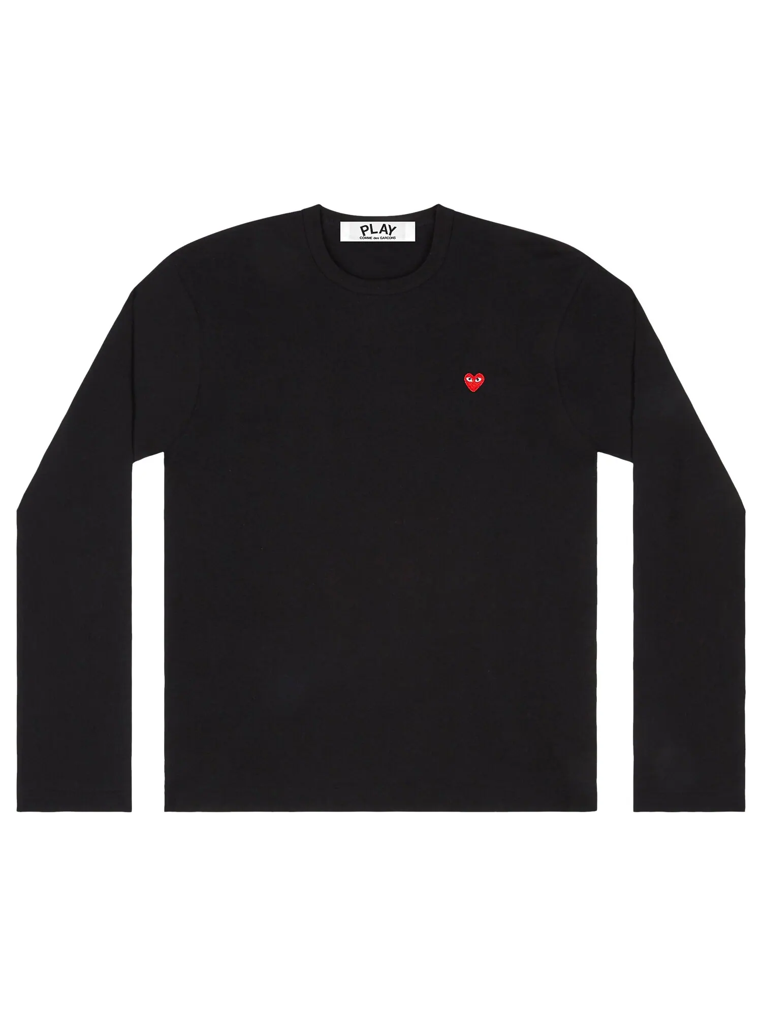 Футболка с длинными рукавами Comme des Garçons PLAY Small Heart — изображение 1 из 1, черный