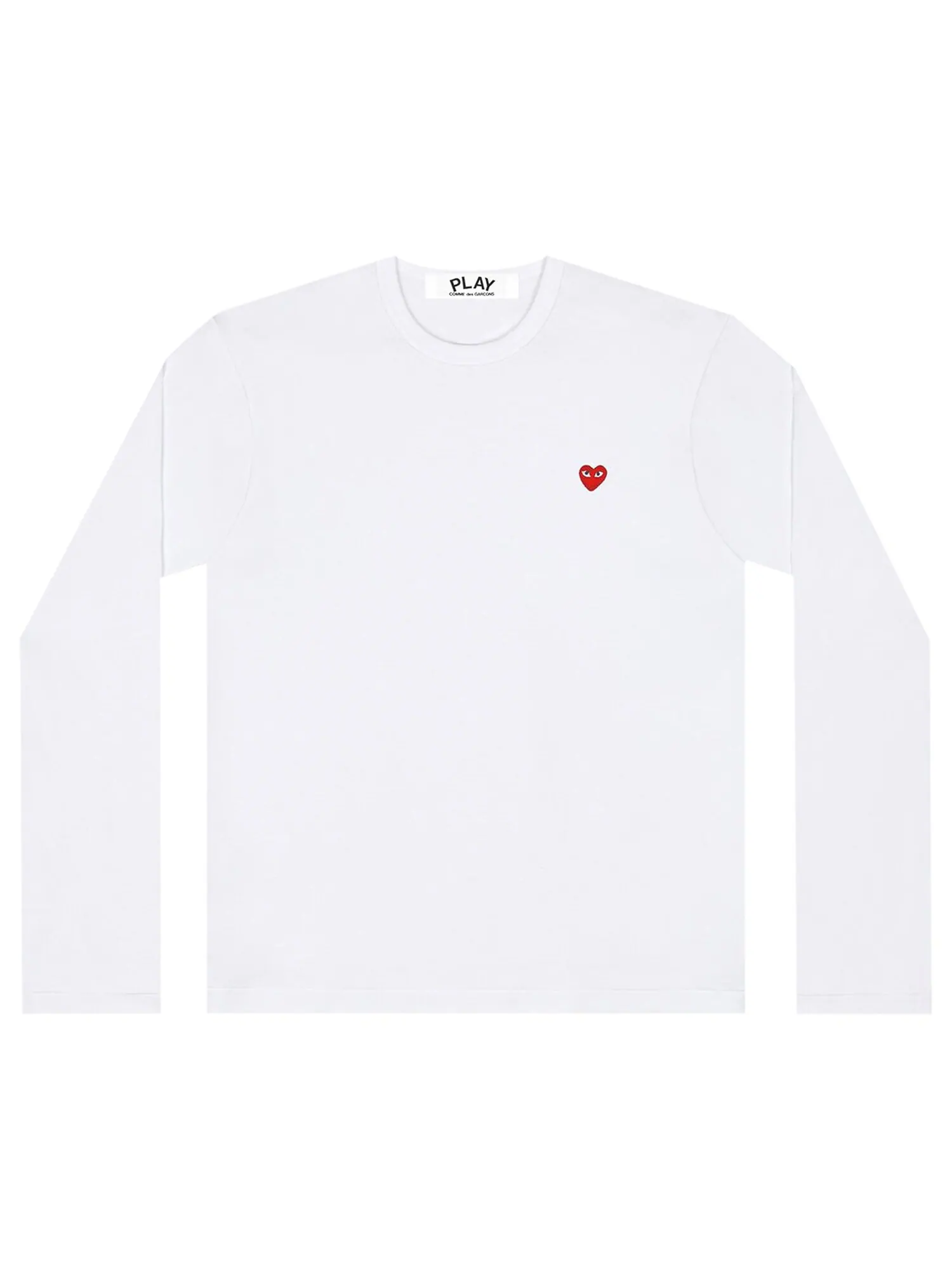 Футболка с длинными рукавами Comme des Garçons PLAY Small Heart — изображение 1 из 1, белый