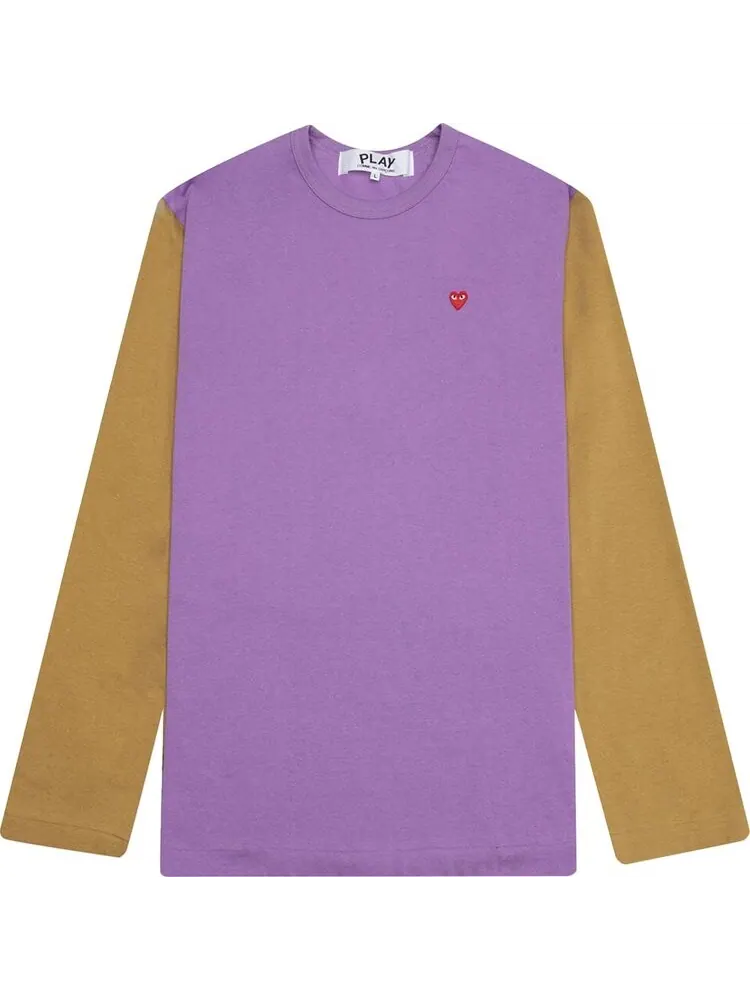 Футболка Comme des Garçons PLAY Bi-Colour T-Shirt 'Purple/Olive'