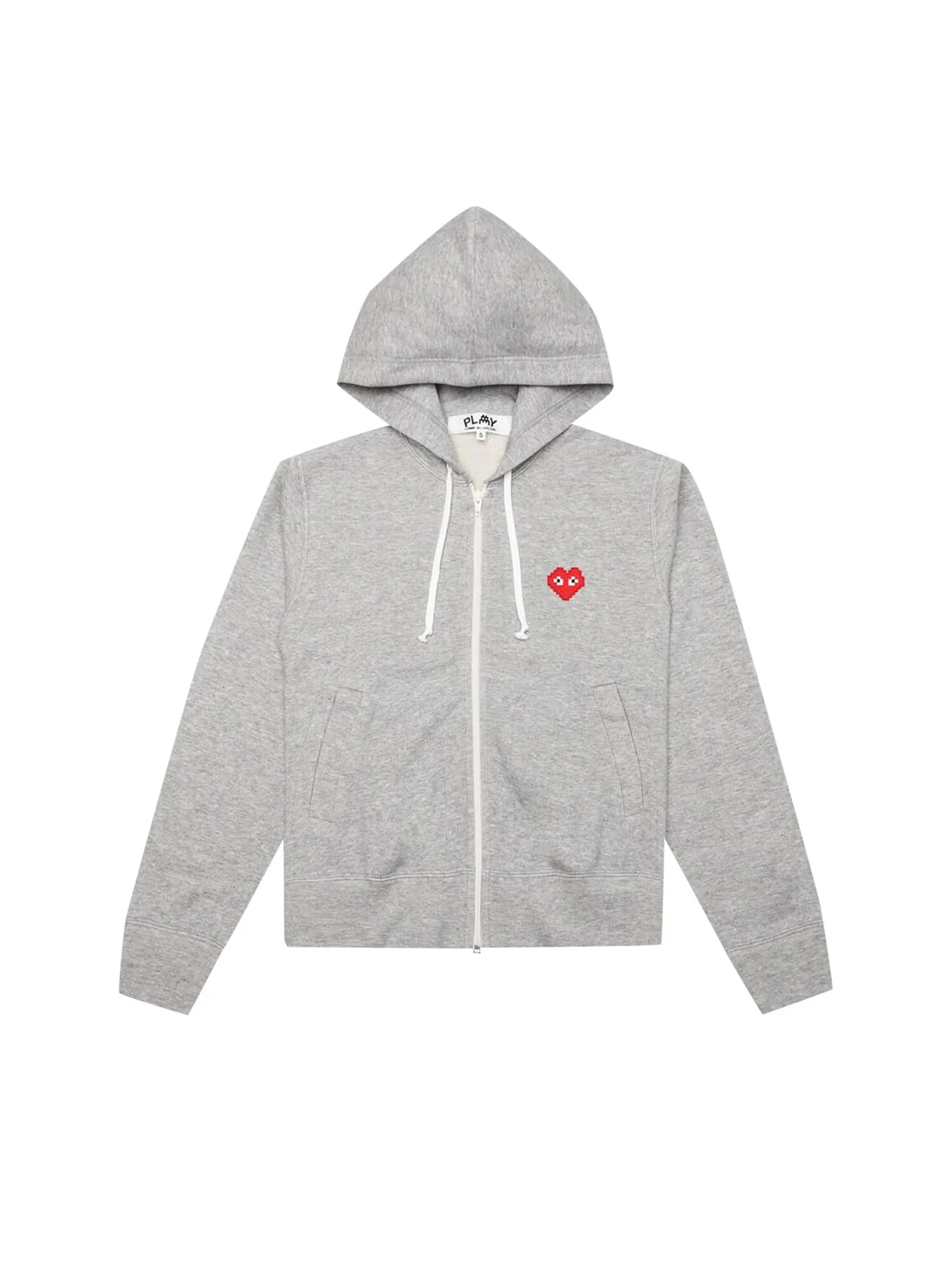 Толстовка с капюшоном Comme des Garçons PLAY Kids x Invader — изображение 1 из 2, серый