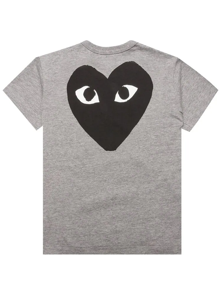 Футболка Comme des Garçons PLAY Small Text T-Shirt 'Grey' — изображение 2 из 2, серый
