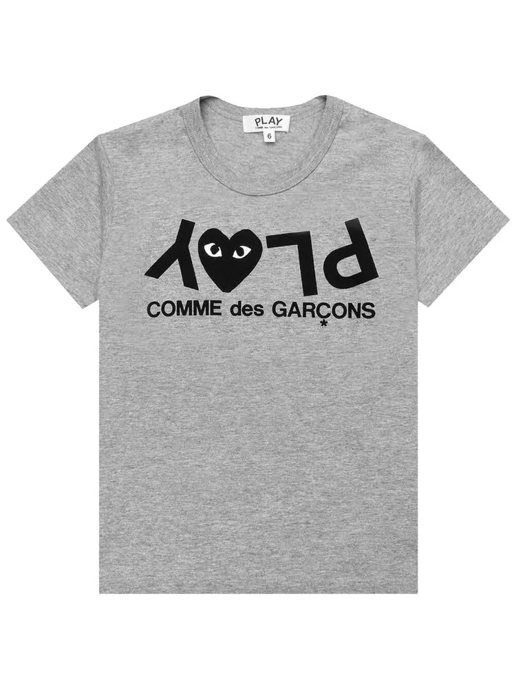 Футболка Comme des Garçons PLAY Inverted Text T-Shirt 'Grey'