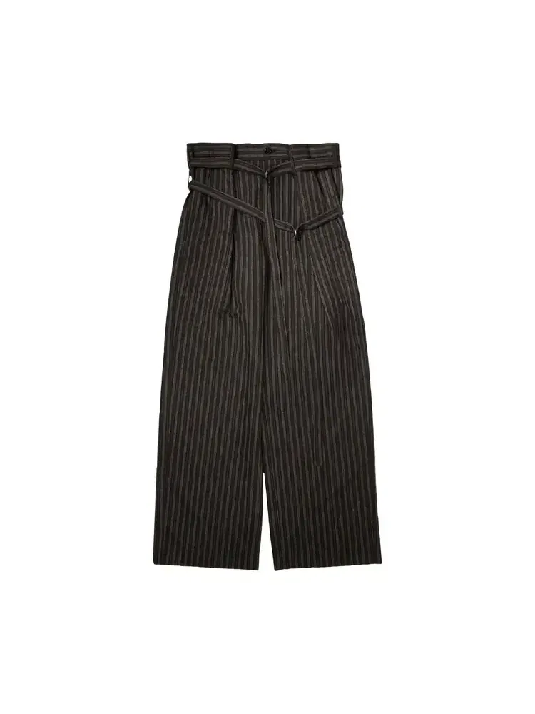 Брюки классические комфортные с двойным поясом Ann Demeulemeester — черный