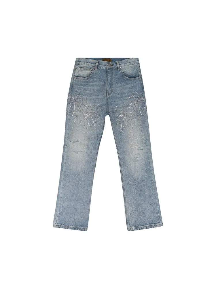 Брюки Birth Of Royal Child Fireworks Wash Denim — изображение 1 из 2, синий