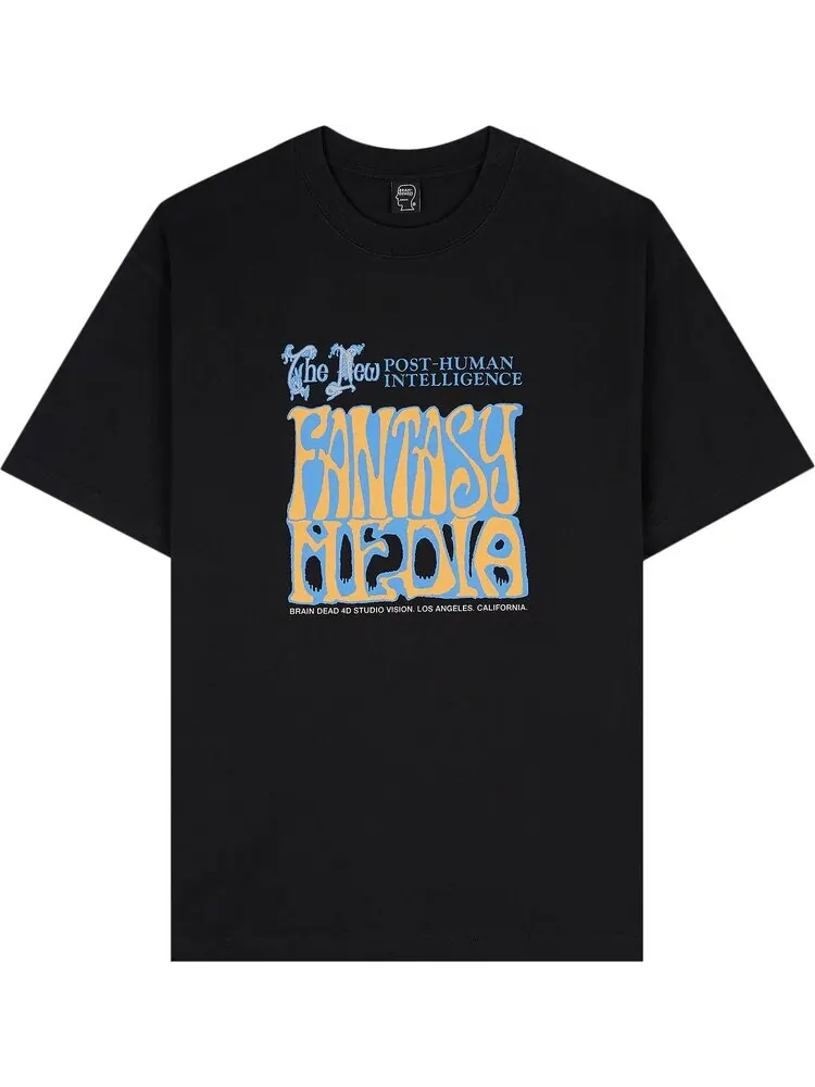 Футболка Brain Dead Fantasy Media T-Shirt 'Black' — изображение 1 из 2, черный