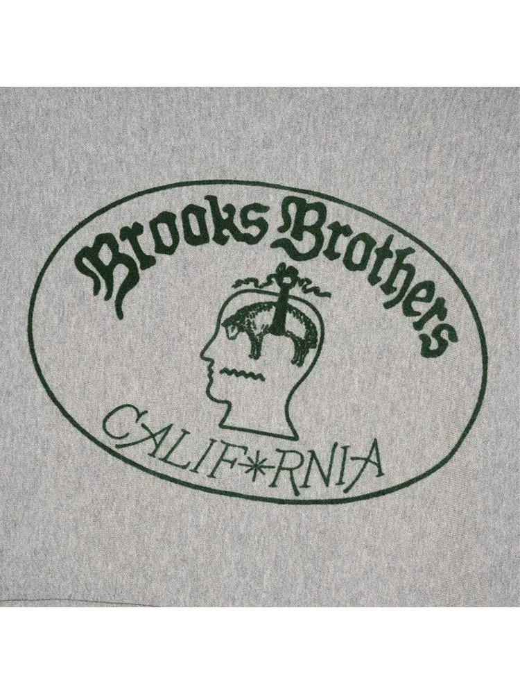 Худи Brain Dead x Brooks Brothers California Logo Hoodie — изображение 3 из 3, серый