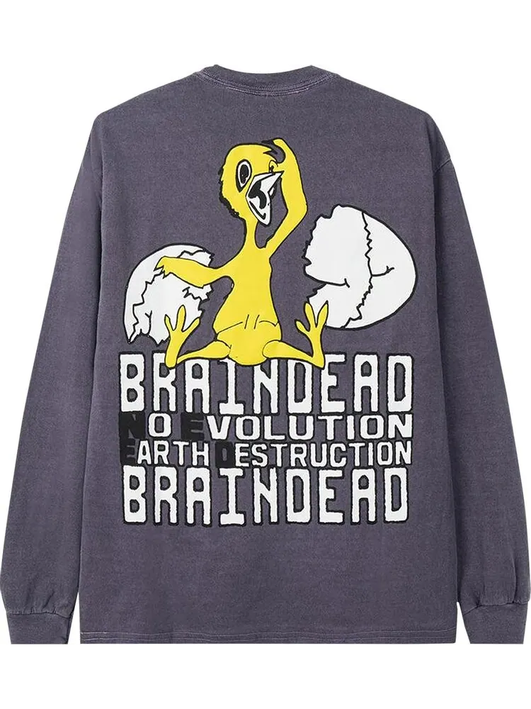 Лонгслив Brain Dead Hatchlings Long-Sleeve Tee 'Berry' — изображение 2 из 2, фиолетовый