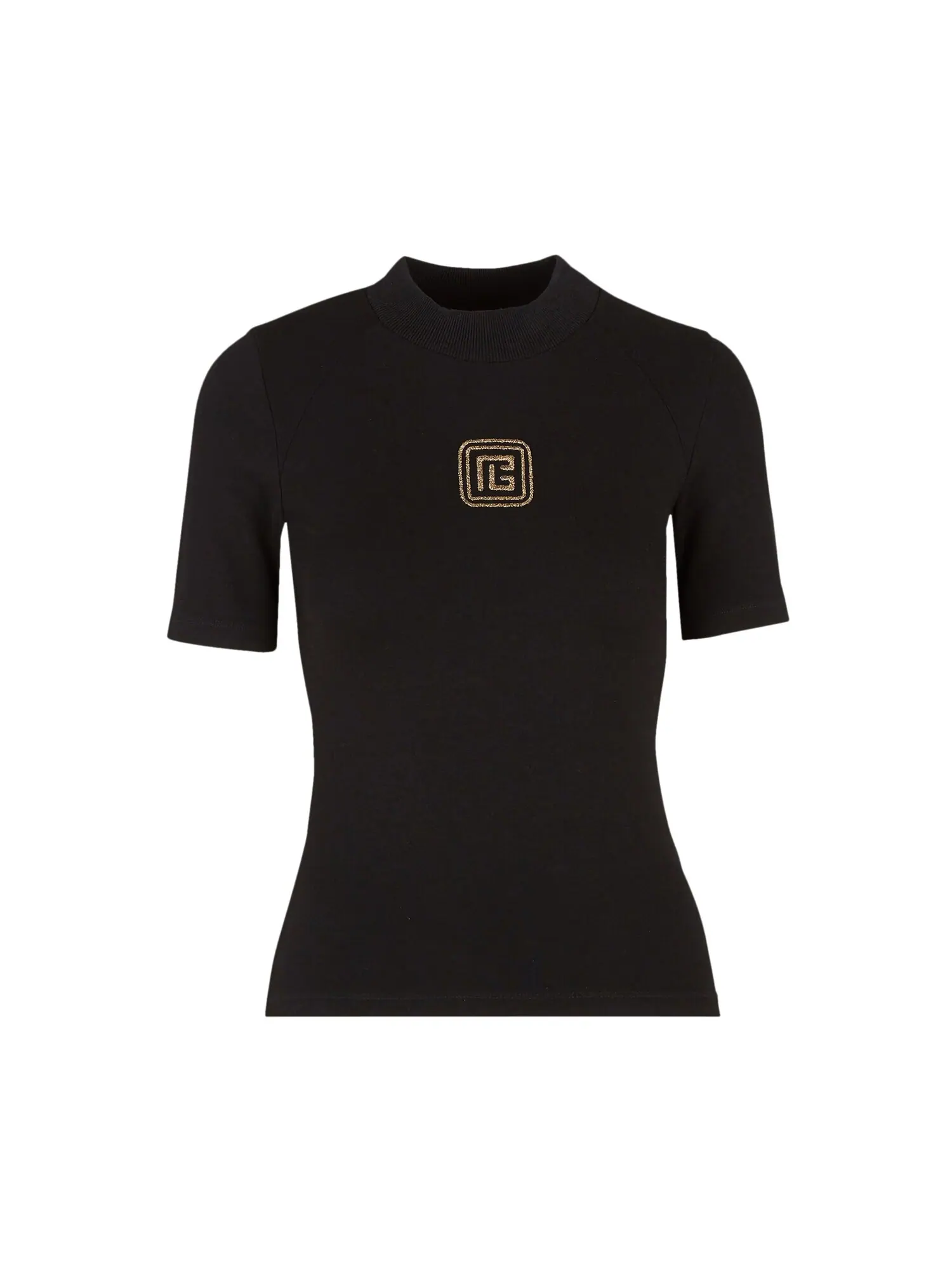 Футболка Balmain Raglan Retro PB Noir/Or — изображение 1 из 1, черный
