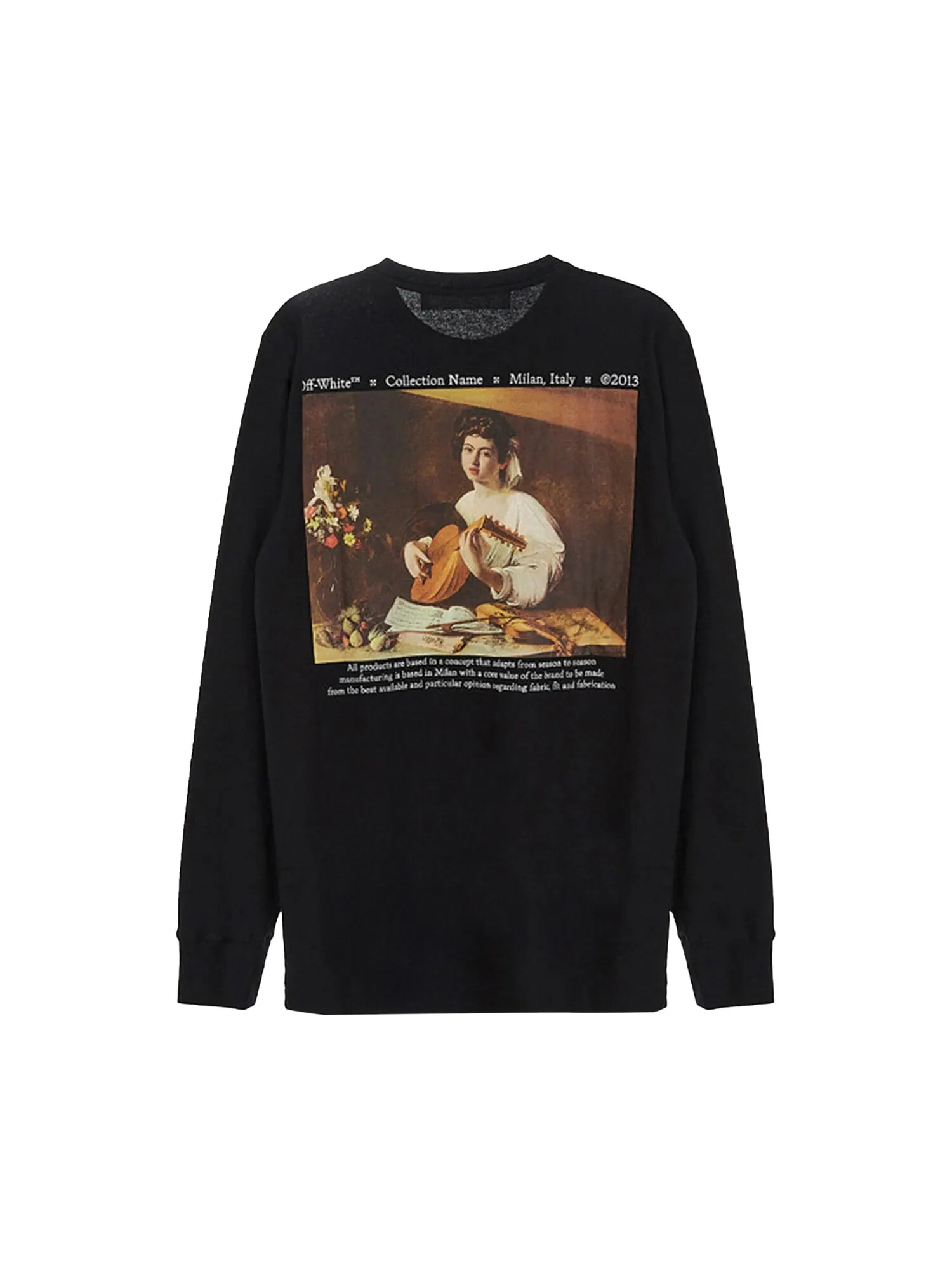 Off-White Футболка с длинными рукавами Caravaggio Lute — изображение 2 из 2, черный/мульти