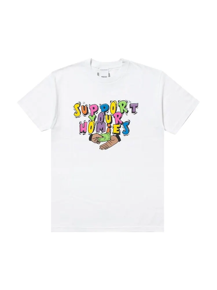 Футболка Bricks & Wood Support Your Homies Tee 'White' — белый