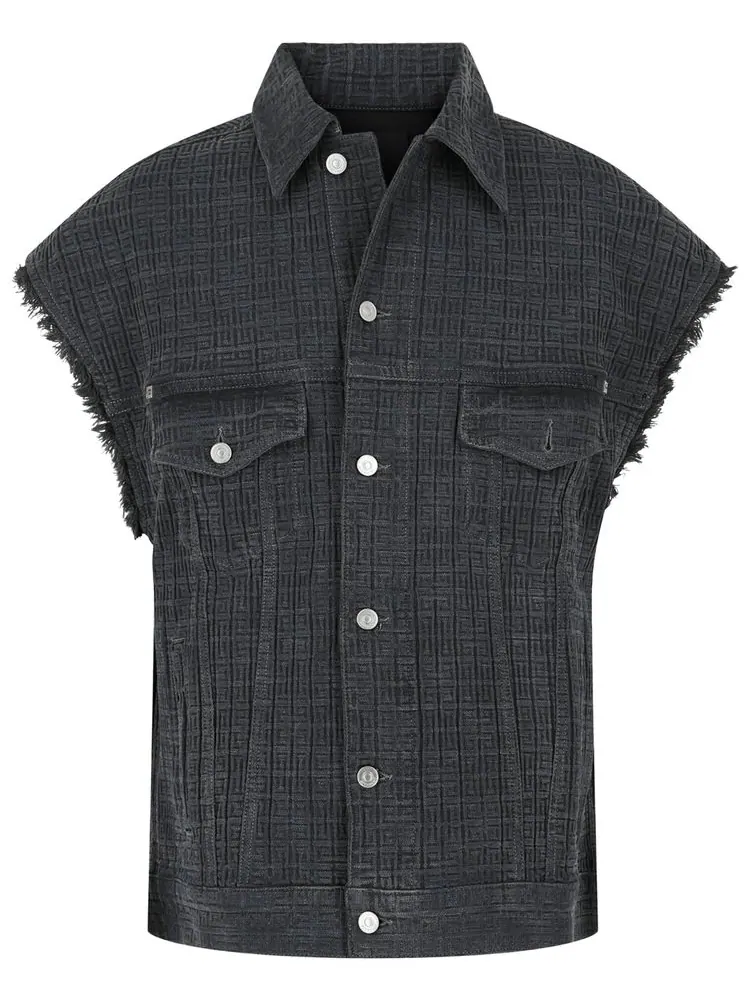 Жилет Givenchy Oversized 4G Denim Vest — изображение 1 из 2, черный