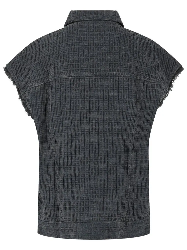 Жилет Givenchy Oversized 4G Denim Vest — изображение 2 из 2, черный