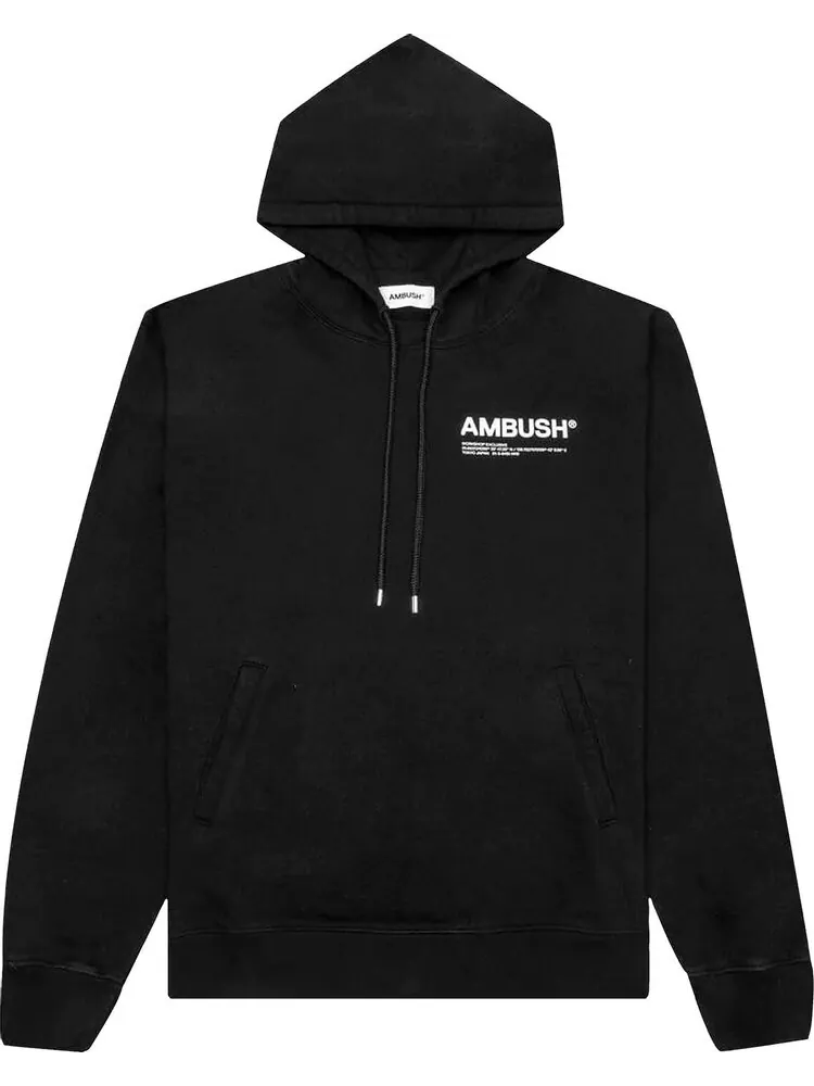 Худи Ambush Workshop Hoodie 'Black/Cloud Dancer' — черный