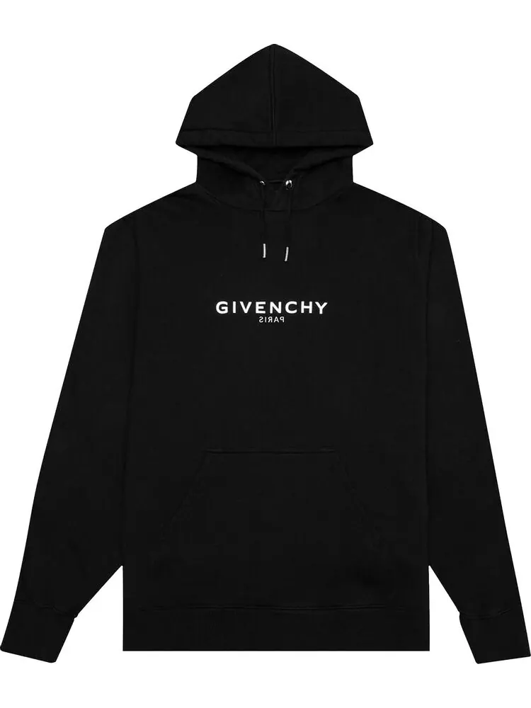 Худи Givenchy Classic Fit Hoodie With Reverse Print 'Black' — изображение 1 из 1, черный