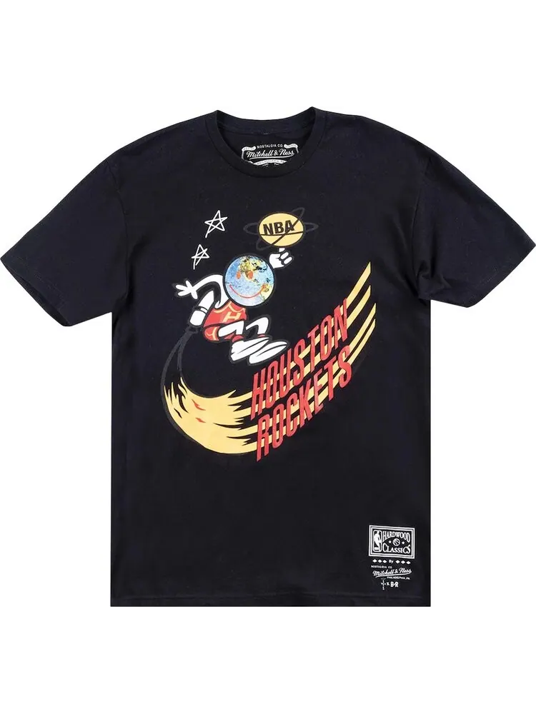 Футболка Cactus Jack by Travis Scott x BR x Mitchell & Ness Rockets T-Shirt 'Black'