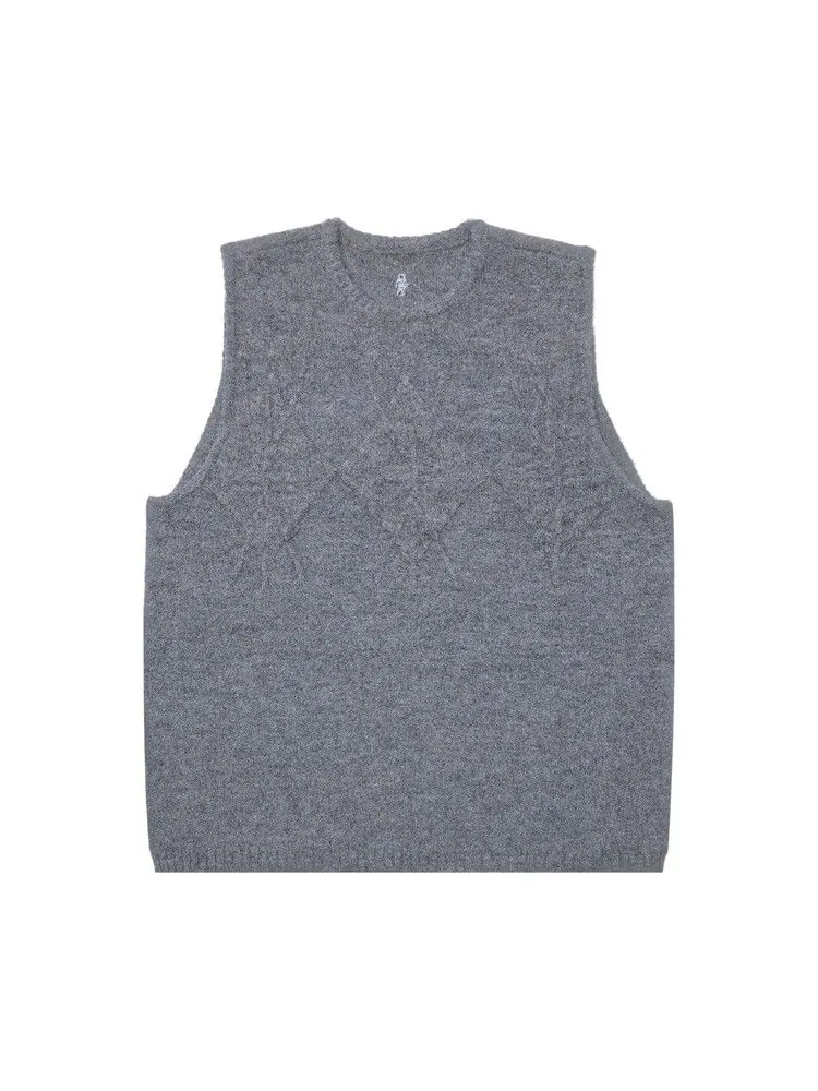 Свитер Ader Error Cable Knit Sleeveless Sweater 'Grey' — серый