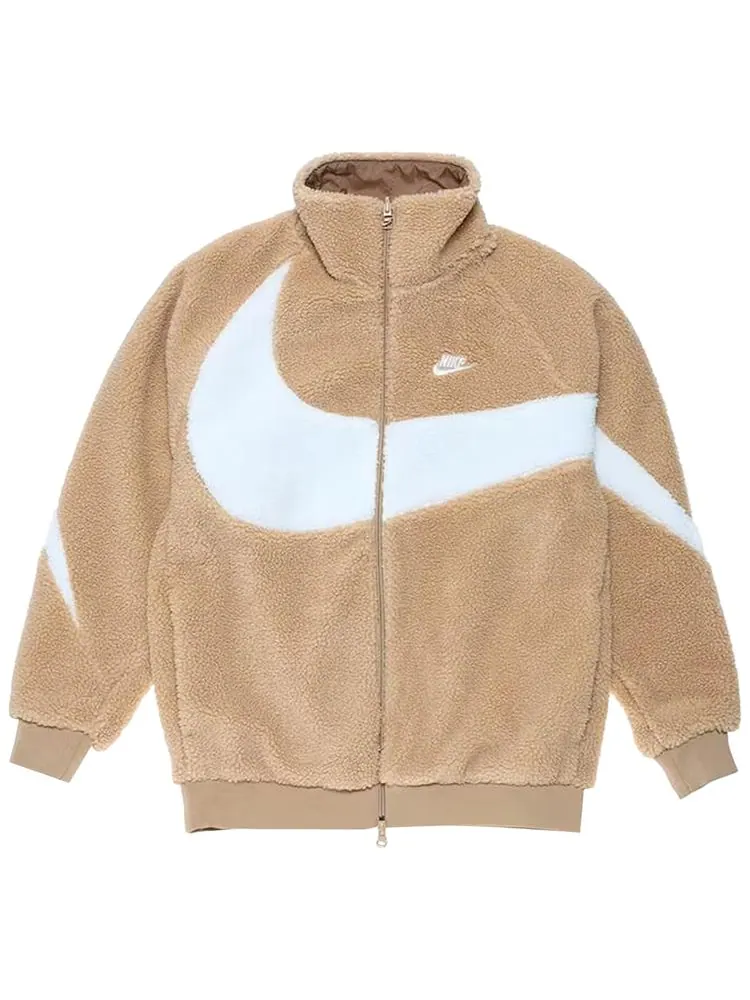 Куртка Nike Big Swoosh Reversible Boa Jacket (Asia Sizing) 'Hemp White' — изображение 1 из 1, загар