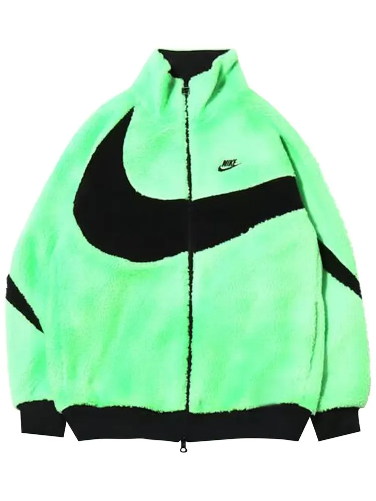 Куртка Nike Women's Big Swoosh Reversible Boa Jacket (Asia Sizing) 'Neon Green' — изображение 1 из 1, неоновый зеленый