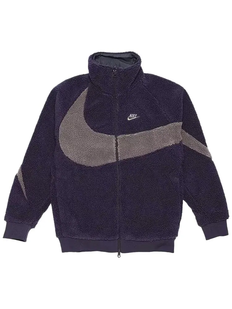 Куртка Nike Big Swoosh Reversible Boa Jacket (Asia Sizing) 'Cave Purple' — изображение 1 из 1, фиолетовый