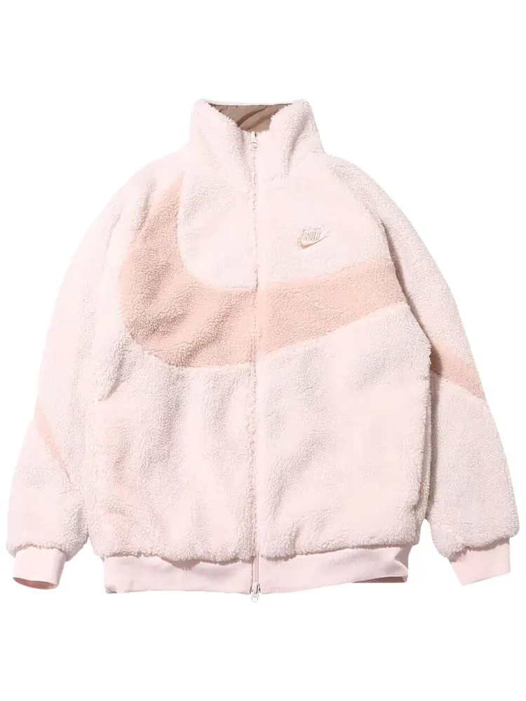 Куртка Nike Big Swoosh Reversible Boa Jacket (Asia Sizing) 'Light Soft Pink' — изображение 1 из 1, светлый розовый