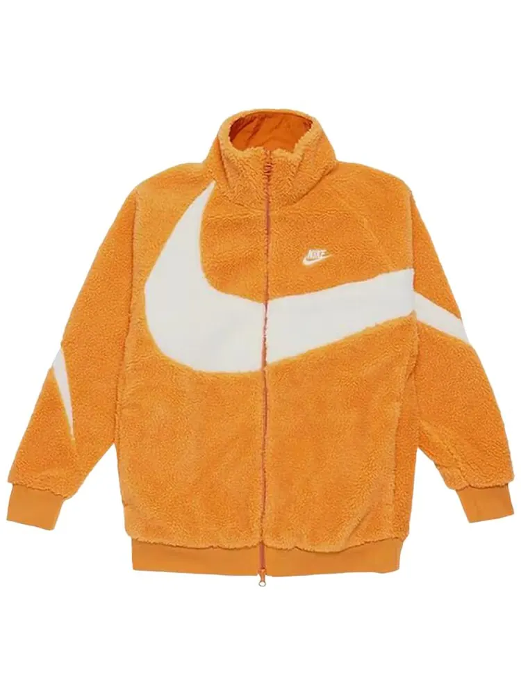 Куртка Nike Big Swoosh Reversible Boa Jacket (Asia Sizing) 'Hot Curry/Coconut Milk' — изображение 1 из 1, белый