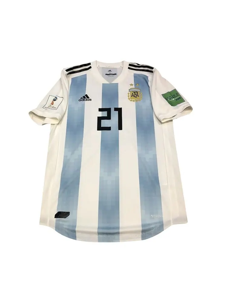 Джерси adidas Argentine World Cup Player Issue Jersey #21 Dybala White/Blue/Black — изображение 1 из 2, белый/синий/черный