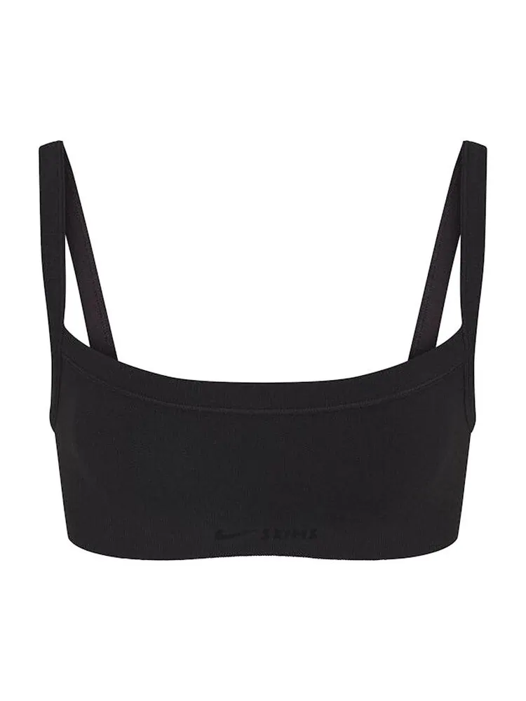 Топ NikeSKIMS Vintage Seamless Cami Bra — изображение 1 из 1, обсидиан