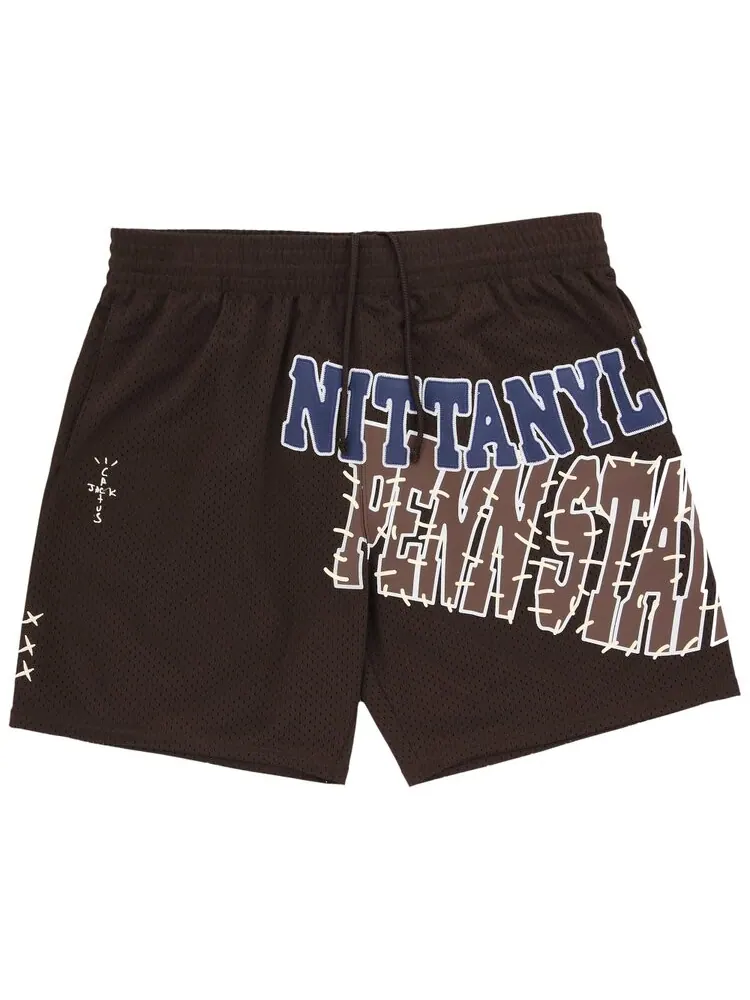 Шорты Cactus Jack By Travis Scott Cactus Jack by Travis Scott x Mitchell & Ness Penn State University Shorts, коричневый