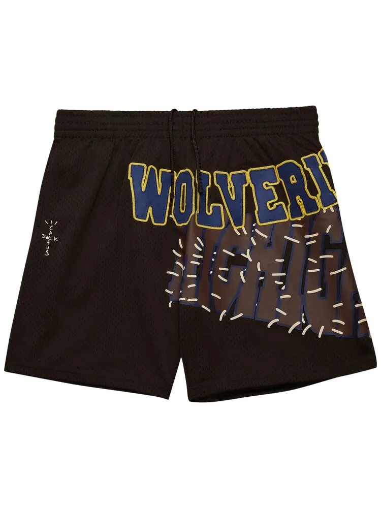 Шорты Cactus Jack By Travis Scott Cactus Jack by Travis Scott x Mitchell & Ness University Of Michigan Shorts, коричневый