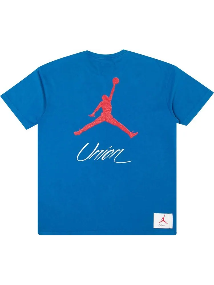Футболка Air Jordan x Union NRG Vault AJ Flight Jumpman Tee 'Blue' — изображение 2 из 2, синий