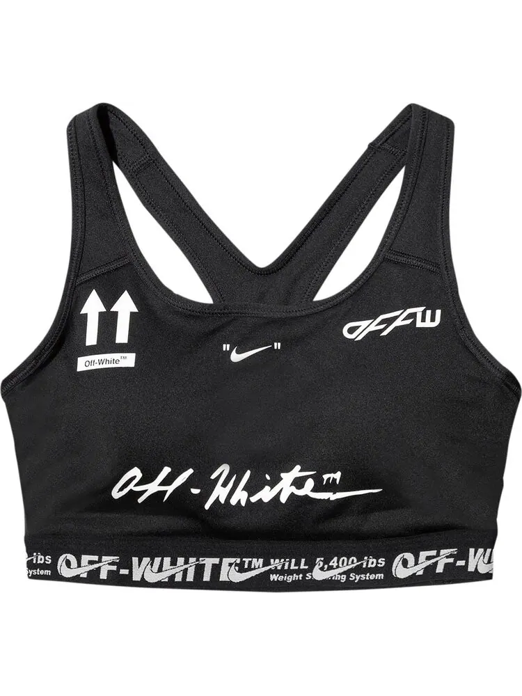 Бюстгальтер Nike Women's x Off-White NRG As Bra 'Black' — изображение 1 из 2, черный