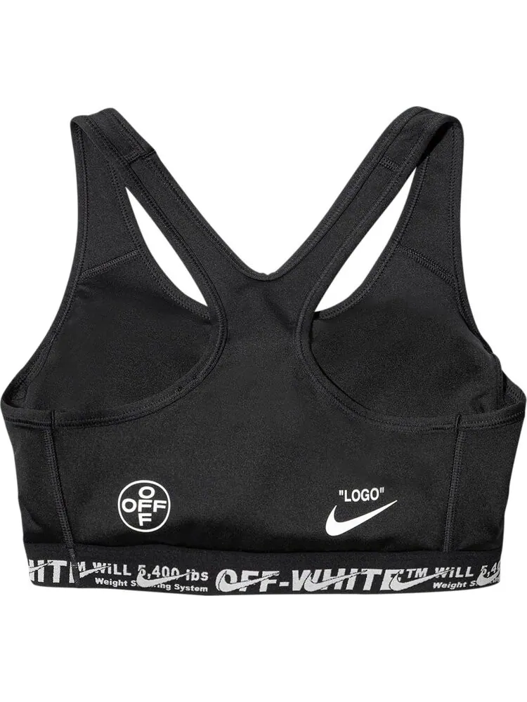 Бюстгальтер Nike Women's x Off-White NRG As Bra 'Black' — изображение 2 из 2, черный