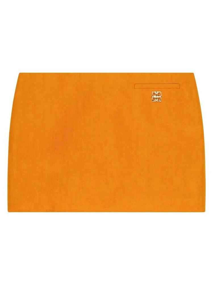 Юбка Givenchy Mini Skirt With 4G Liquid — изображение 1 из 1, темный оранжевый