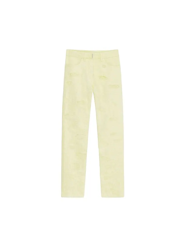 Джинсы Givenchy Distressed Denim Jeans — изображение 1 из 1, желтый