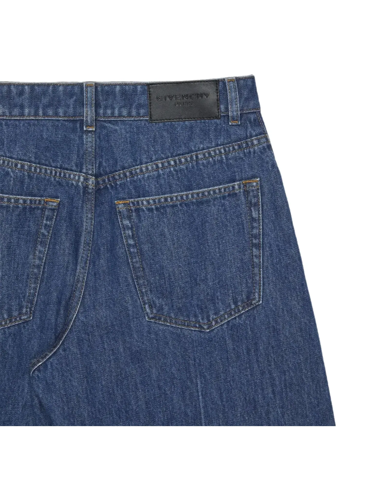 Джинсовые брюки Givenchy Alt Fit Raw Edge Wide Leg Denim — изображение 2 из 2, синий