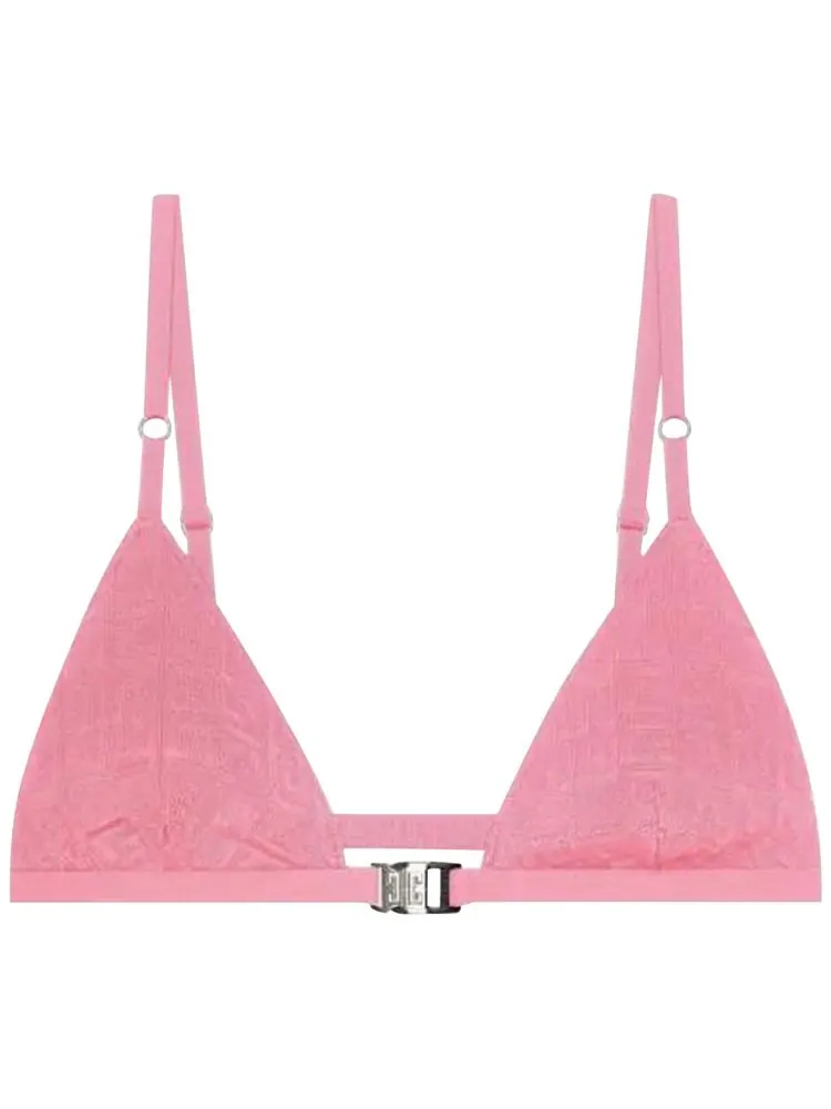 Бюстгальтер Givenchy 4G Monogram Triangle Bra — изображение 1 из 1, розовый