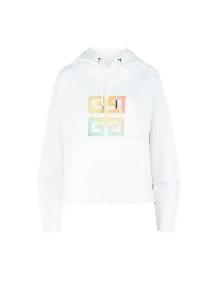 Худи Givenchy 4G с принтом "Мир" (белый) — изображение 1 из 3