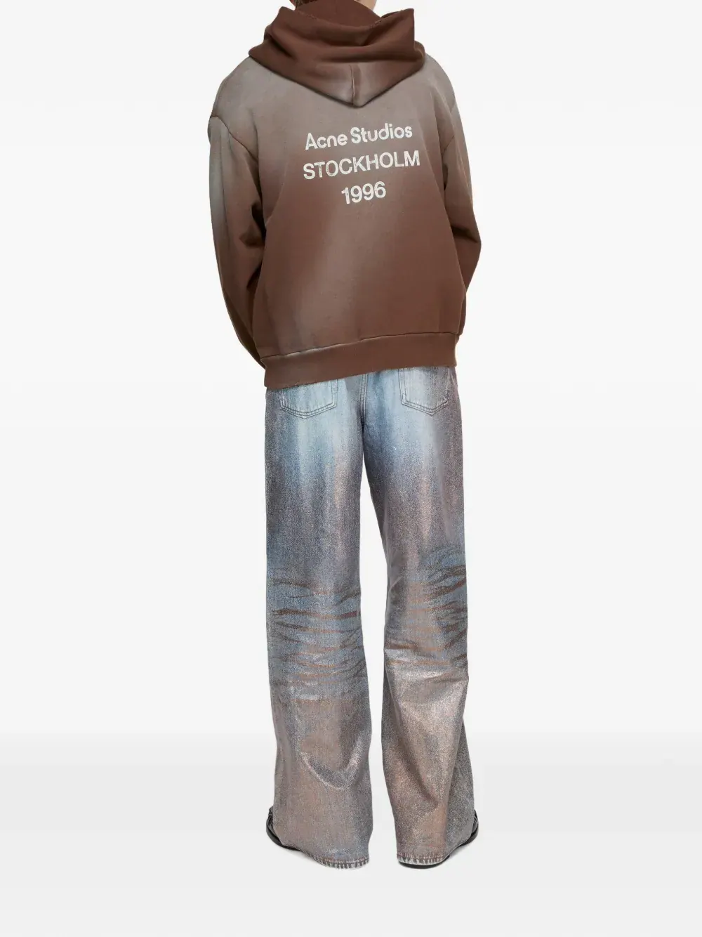 Джинсы Acne Studios Loose-fitting Glitter — изображение 4 из 7, медь