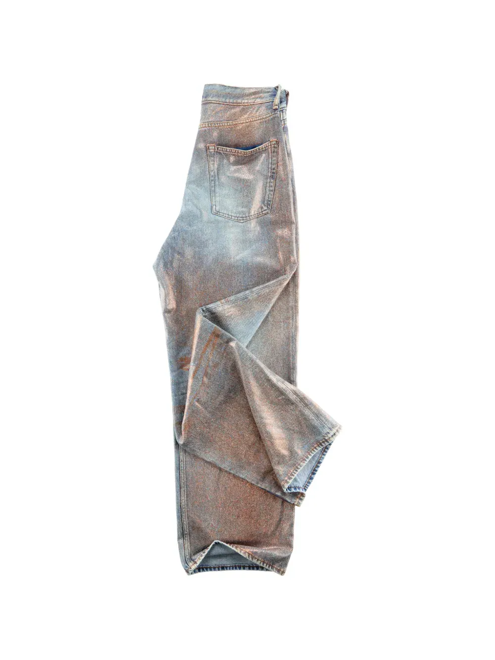 Джинсы Acne Studios Loose-fitting Glitter — изображение 6 из 7, медь
