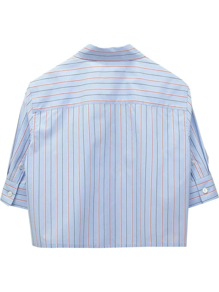 Рубашка Marni Short-Sleeve Shirt 'Iris Blue' — изображение 2 из 2, синий