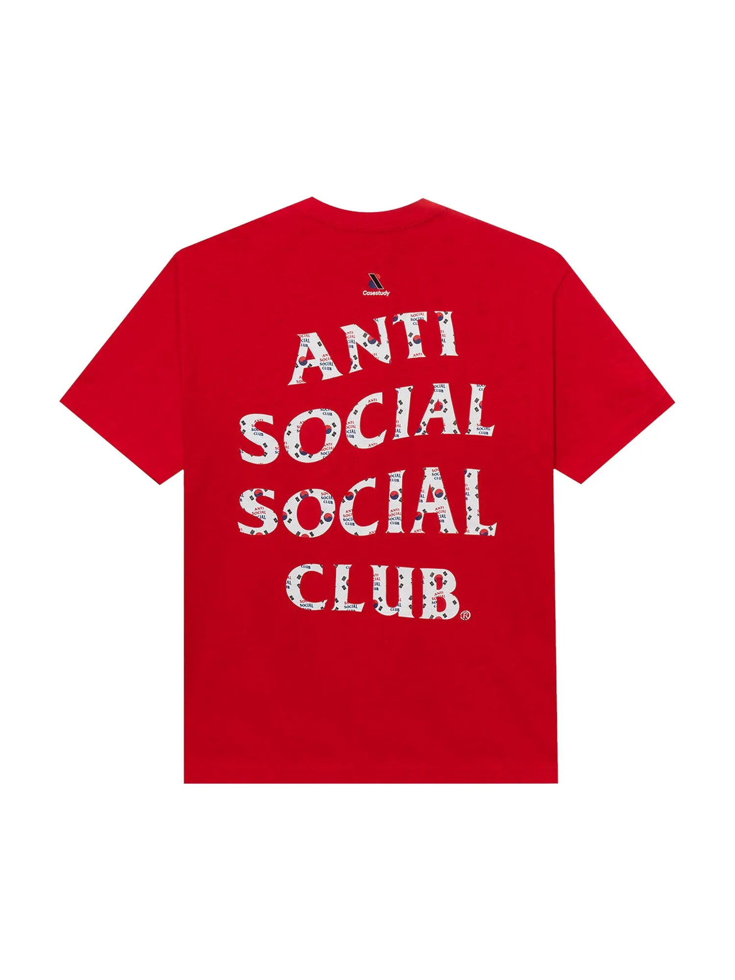 Красная футболка Anti Social Social Club x Case Study с флагом Красный — изображение 2 из 2