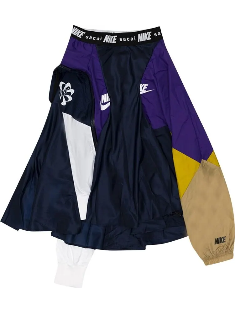 Юбка Nike Women's x Sacai Skirt 'Black/Sequoia' — изображение 1 из 2, черный