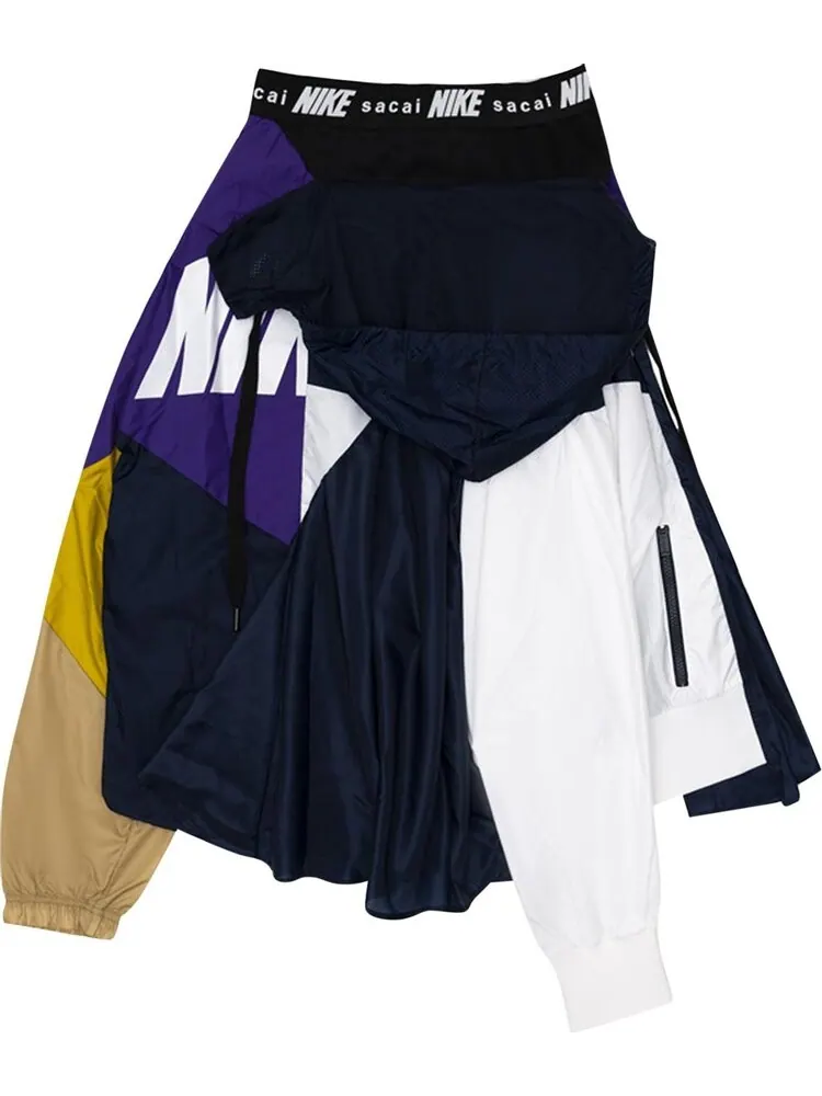 Юбка Nike Women's x Sacai Skirt 'Black/Sequoia' — изображение 2 из 2, черный