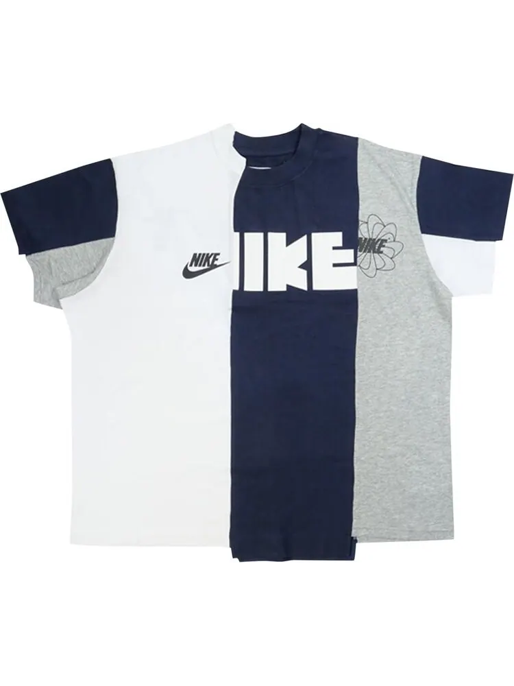 Футболка Nike x Sacai Hybrid T-Shirt 'Canyon Gold/Obsidian' — изображение 1 из 1, серый